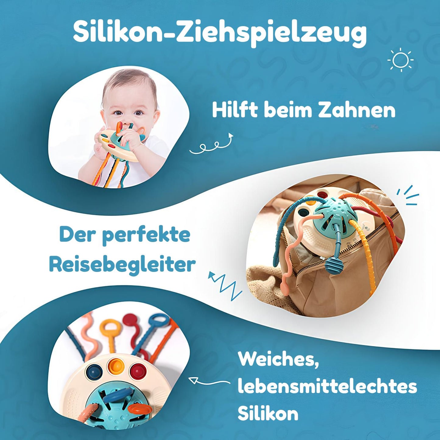 Lurello Silikon-Ziehspielzeug